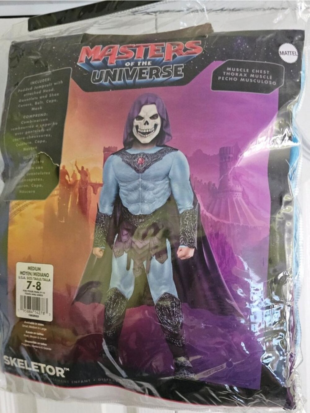 He-Man and The Masters of the Universe Skeletor Muscle Costume Boy 7-8 Halloween